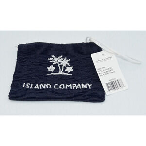 Island Vintage Island Company "ESCAPE TRAVEL LIVE" Beaded Coin Pouch NWT